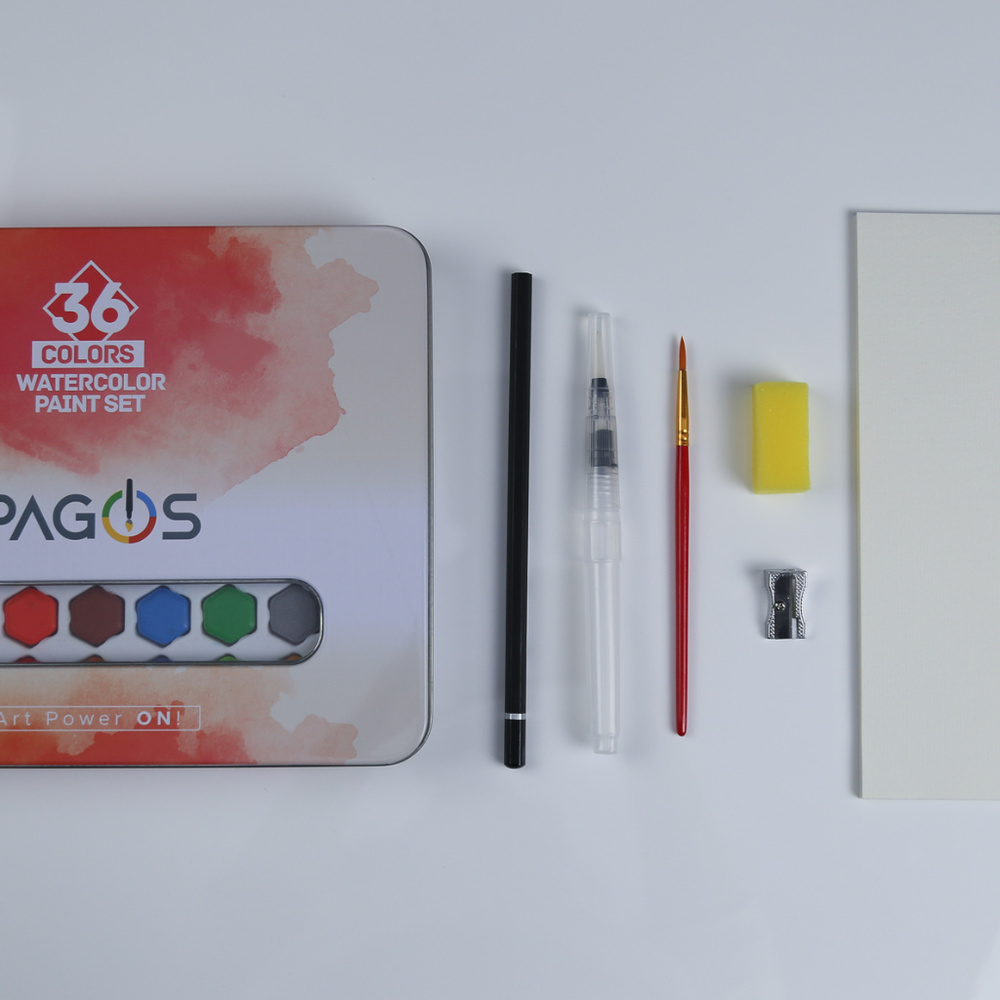 Pagos Watercolor Paint Set, 36 Colors, Gift Set - Picture 7 of 9